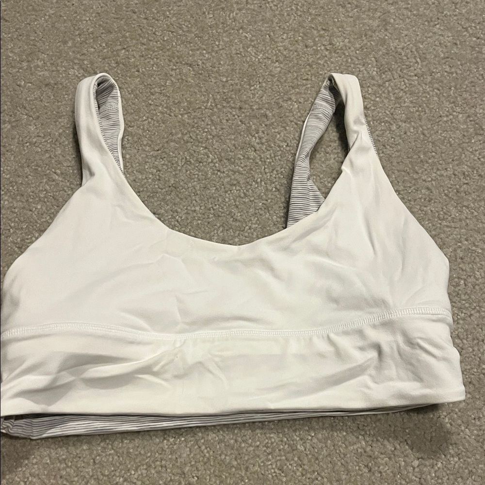 lululemon athletica reversible Align White/Grey Sports Bra